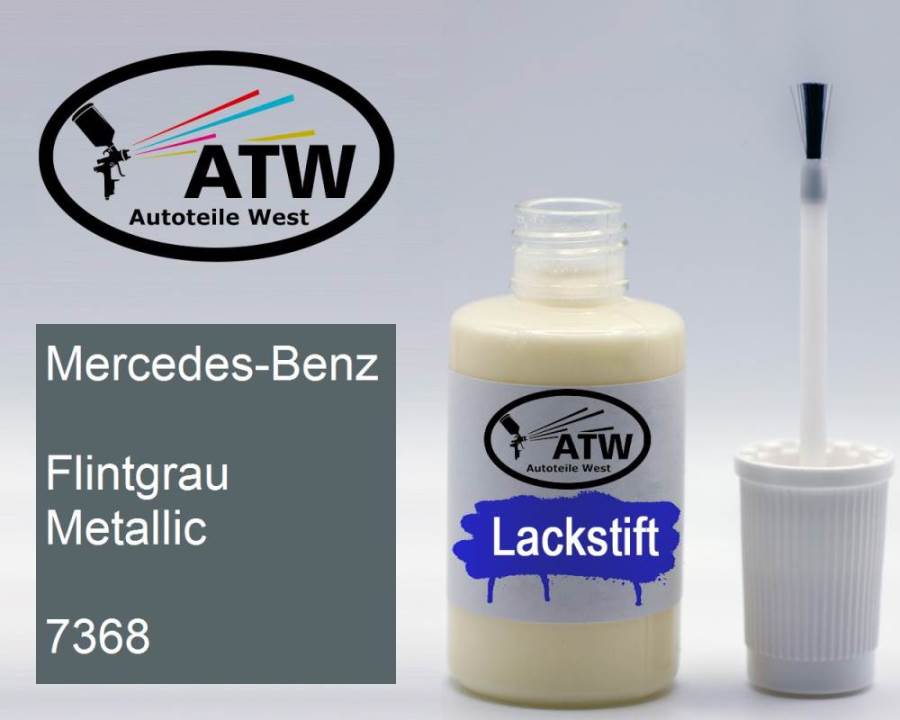 Mercedes-Benz, Flintgrau Metallic, 7368: 20ml Lackstift, von ATW Autoteile West.